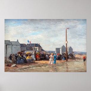 Eugene Boudin - Badestunde in Trouville Poster