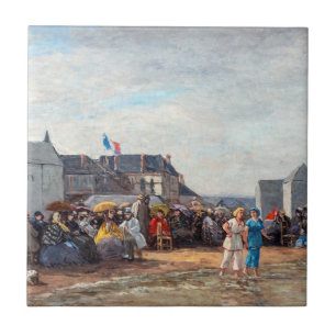 Eugene Boudin - Badezeit in Trouville Fliese