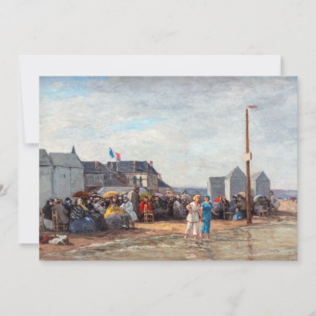 Eugene Boudin - Bathing Time at Trouville Einladung (Vorderseite)