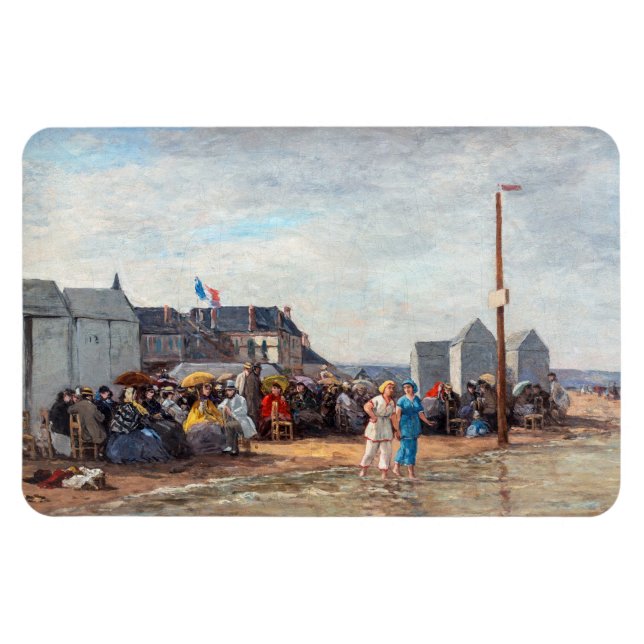 Eugene Boudin - Bathing Time at Trouville Magnet (Horizontal)