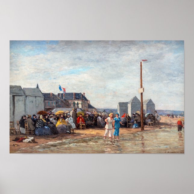 Eugene Boudin - Bathing Time at Trouville Poster (Vorne)