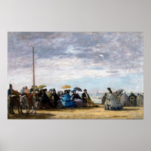 Eugene Boudin der Strand Poster