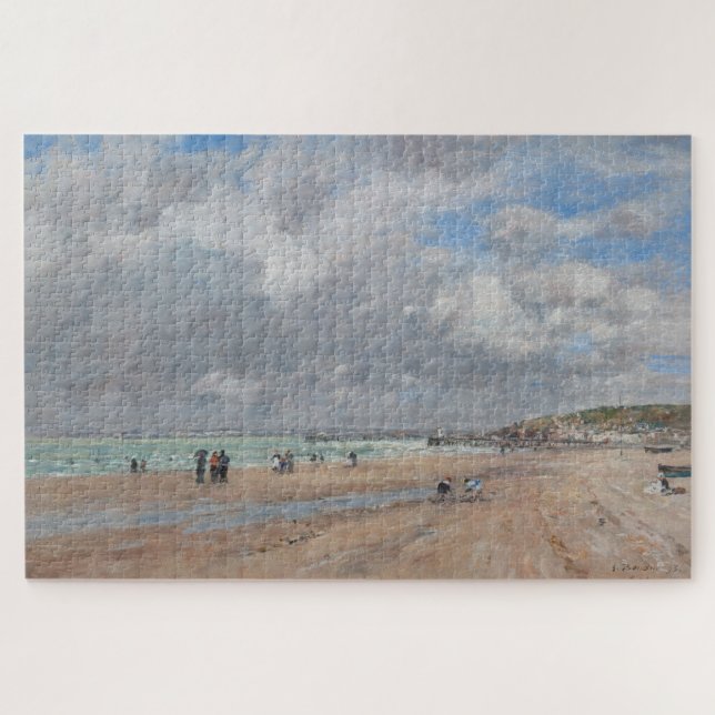 Eugene Boudin - Der Strand von Deauville Puzzle (Horizontal)