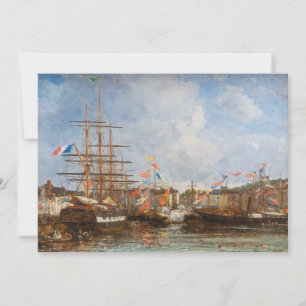 Eugene Boudin - Festival im Hafen von Honfleur Einladung