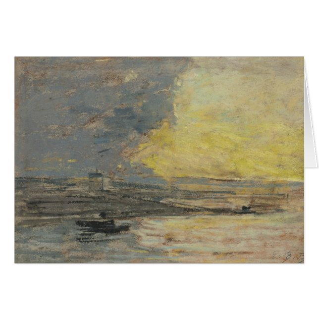 Eugene Boudin - Seaside, Port of Honfleur (Vorderseite (Horizontal))