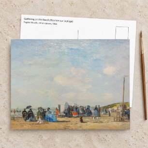 Eugene Boudin - Versammlung am Strand Postkarte
