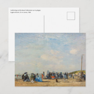Eugene Boudin - Versammlung am Strand Postkarte
