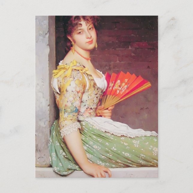 Eugene de Blaas-Daydreaming Postkarte (Vorderseite)