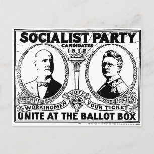 Eugene Debs Wahlkampfposter Postkarte