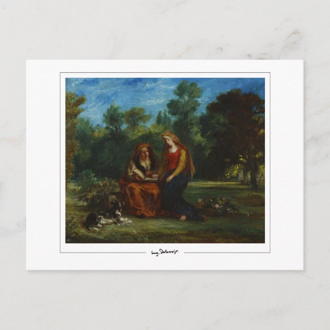 Eugène Delacroix #627 - Fine Art Postcard Postkarte (Vorderseite)