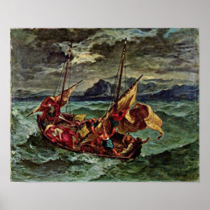 Eugene Delacroix - Christus im Meer von Galiläa Poster