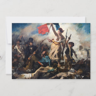 Eugene Delacroix - die Freiheit, die das Volk führ Dankeskarte