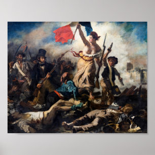 Eugene Delacroix - die Freiheit, die das Volk führ Poster