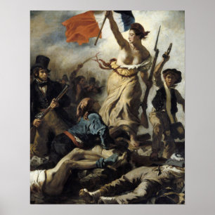 Eugene Delacroix - Die Freiheit führt das Volk Poster