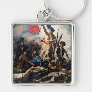 Eugene Delacroix - Die Freiheit führt das Volk Schlüsselanhänger