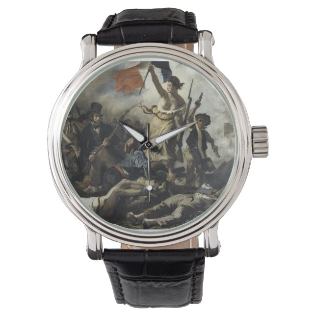 Eugene Delacroix - Freiheit als Führer des Volkes Armbanduhr (Vorderseite)