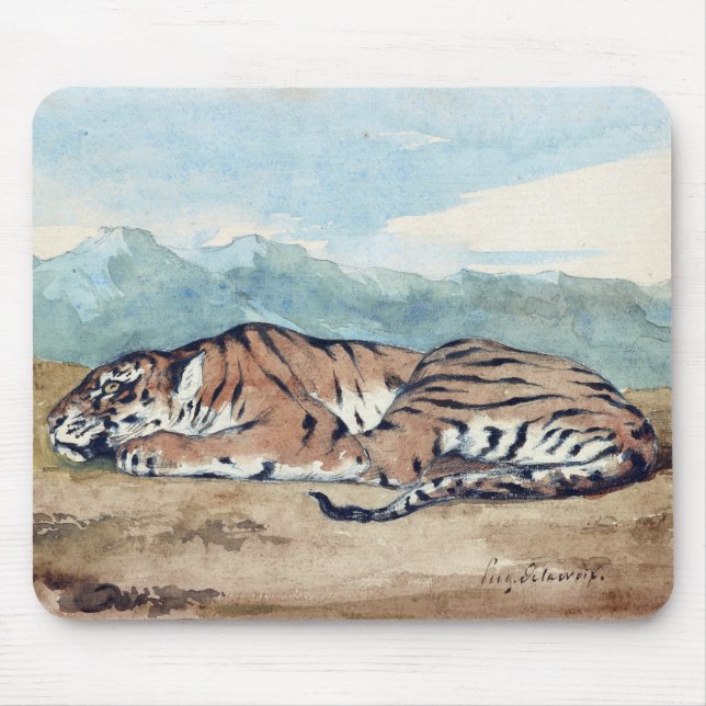 Eugène Delacroix Königstiger Mousepad (Vorne)
