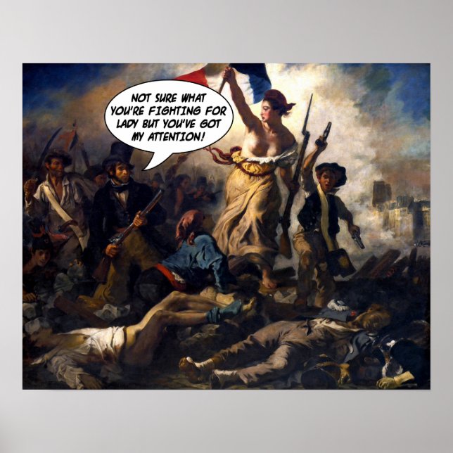 Eugene Delacroix Liberty führt den Volksvorsprung Poster (Vorne)
