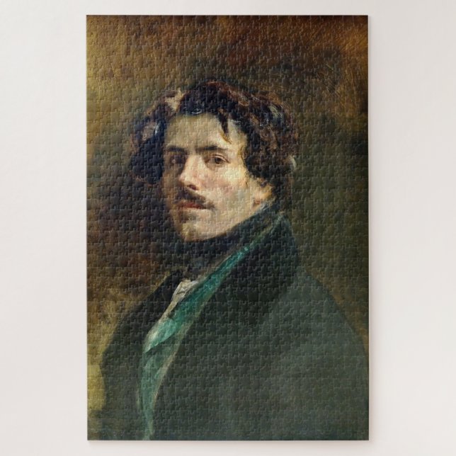 Eugène Delacroix: Selbstporträt mit grüner Weste Puzzle (Vertikal)