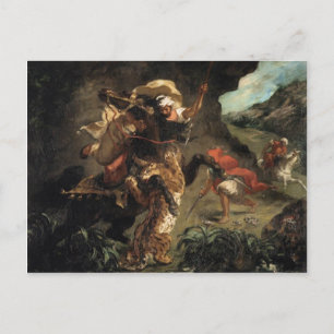 Eugene Delacroix - Tiger Hunt Postkarte