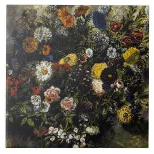 Eugene Delacroix Vintag Bouquet von Blume Fliese