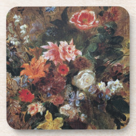 Eugene Delacroix Vintage Blumenstrauß Getränkeuntersetzer
