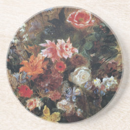 Eugene Delacroix Vintage Blumenstrauß Getränkeuntersetzer
