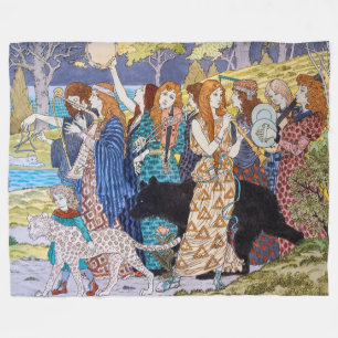 Eugene Grasset - Harmonie Dekoratives Panel Fleecedecke