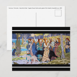 Eugene Grasset - Harmonie Dekoratives Panel Postkarte