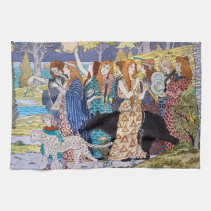 Eugene Grasset - Harmonie Dekorpanel Geschirrtuch