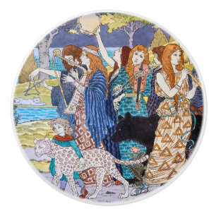 Eugene Grasset - Harmonisches Dekorationspanel Keramikknauf