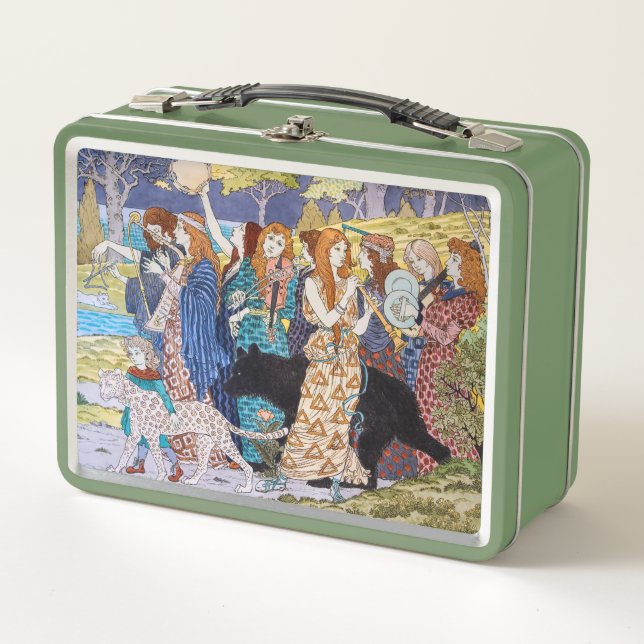 Eugene Grasset - Harmonisches Dekorationspanel Metall Brotdose (Vorderseite)