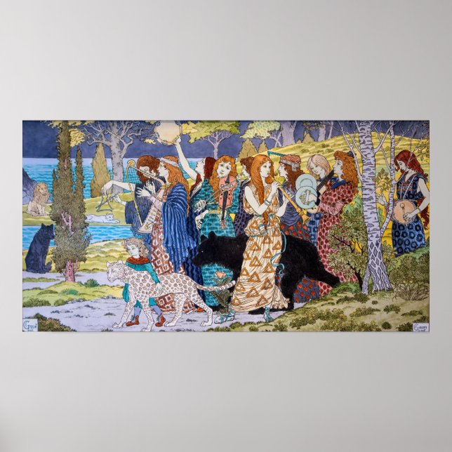 Eugene Grasset - Harmonisches Dekorationspanel Poster (Vorne)