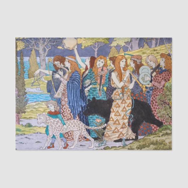 Eugene Grasset - Harmonisches Dekorationspanel Seidenpapier (Vorderseite)