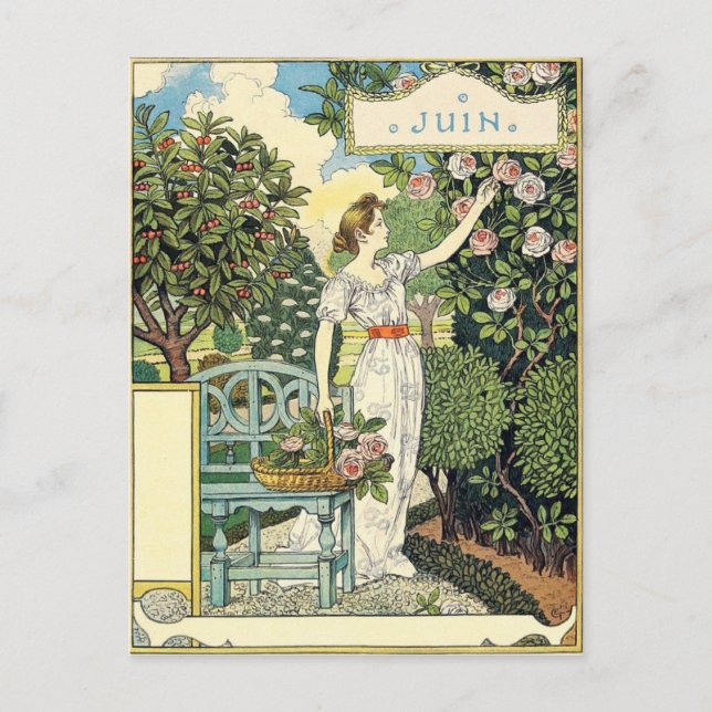 Eugène Grasset juin Postkarte (Vorderseite)