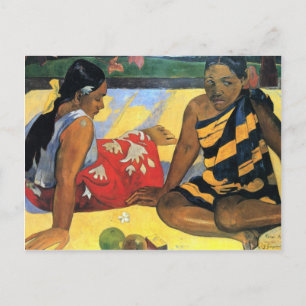 Eugène Henri Paul Gauguin - zwei Frauen aus Tahiti Postkarte