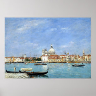 Eugène Louis Boudin Venice, Santa Maria Poster