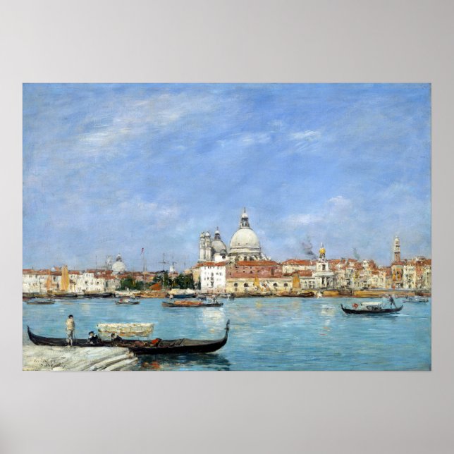 Eugène Louis Boudin Venice, Santa Maria Poster (Vorne)