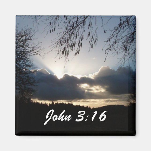 Eugene, OR... John 3:16 Magnet (Vorne)