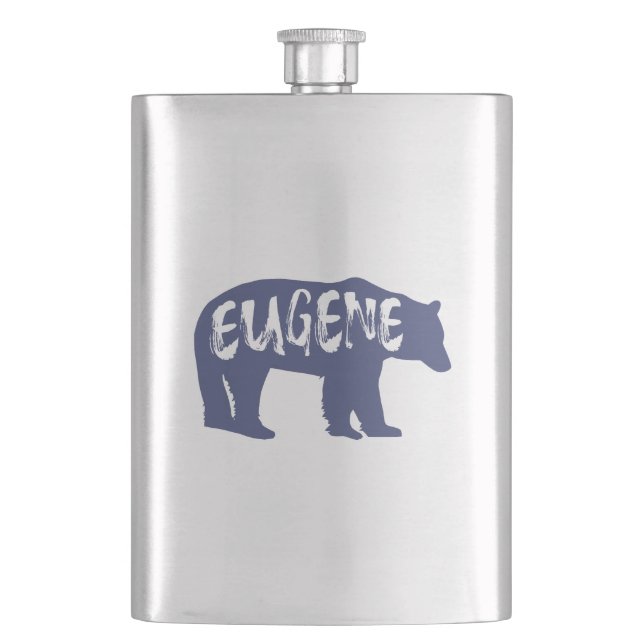 Eugene Oregon Bear Flachmann (Vorderseite)