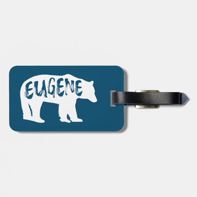 Eugene Oregon Bear Gepäckanhänger (Rückseite horizontal)