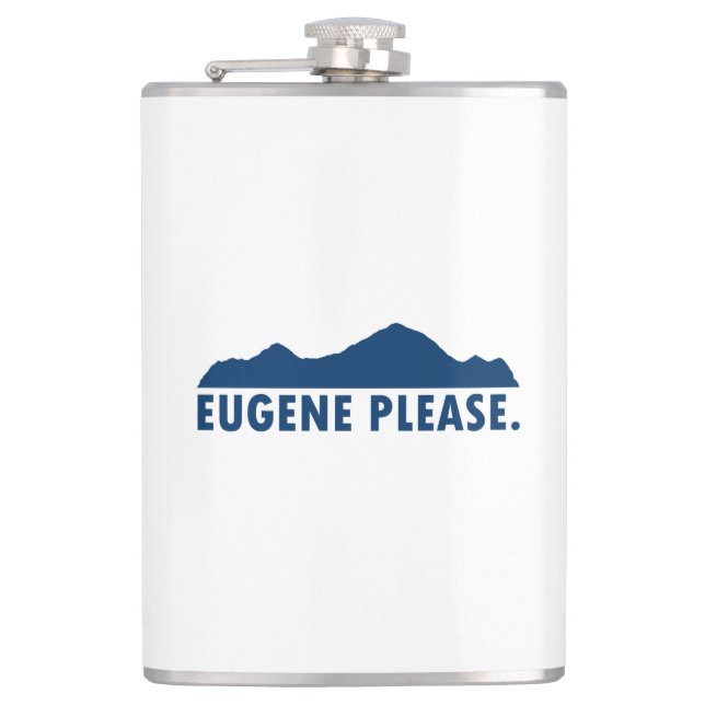 Eugene Oregon Bitte Flachmann (Vorderseite)