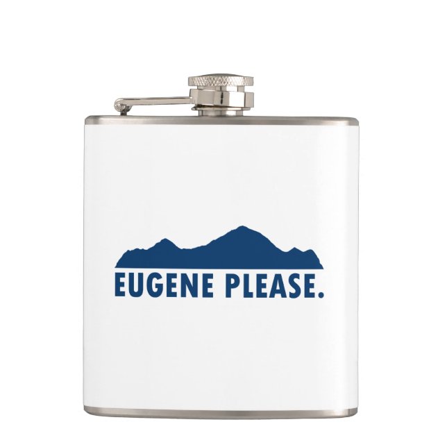 Eugene Oregon Bitte Flachmann (Vorderseite)