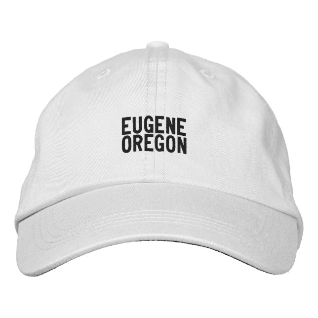 Eugene Oregon Hat Bestickte Baseballkappe (Vorderseite)