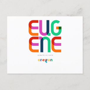 Eugene Oregon Mid Century, Pop Art, Postkarte
