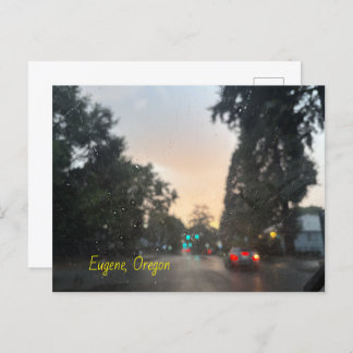 Eugene Oregon Postcard Note Card Rainy Day Postkarte
