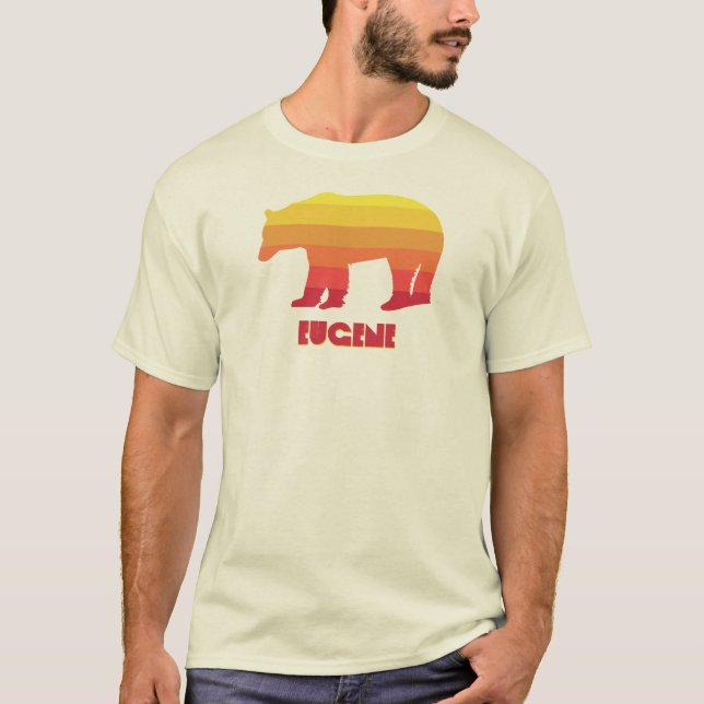 Eugene Oregon Rainbow Bear T-Shirt (Vorderseite)