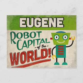 Eugene Oregon Robot - Funny Vintag Postkarte