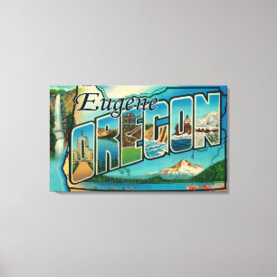 Eugene, OregonLarge Letter ScenesEugene, OR Leinwanddruck