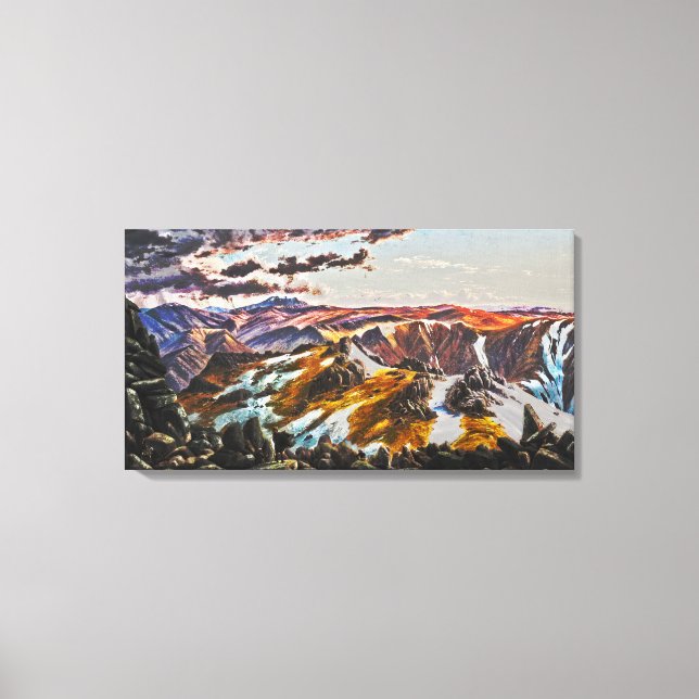 Eugene VON GUÉRard - Mount Townsend (modifiziert) Leinwanddruck (Vorderseite)